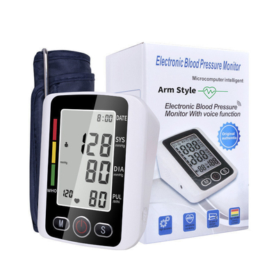 Tipo médico casero Sphygmomanometer del brazo con una difusión elegante de la voz de la exhibición